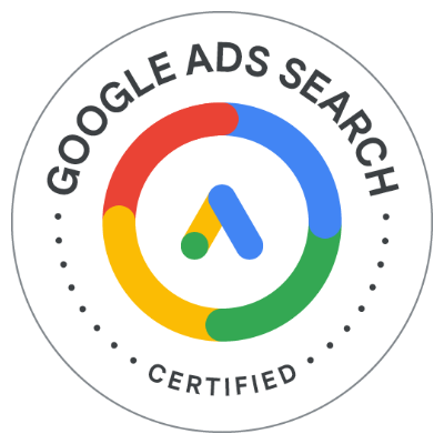 Google Ads badge for finishing Google Course about search ads.